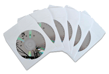 cd duplication with paper and vynal sleeves or clam cases